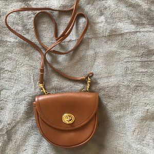 Leather Turnlock Mini Bag